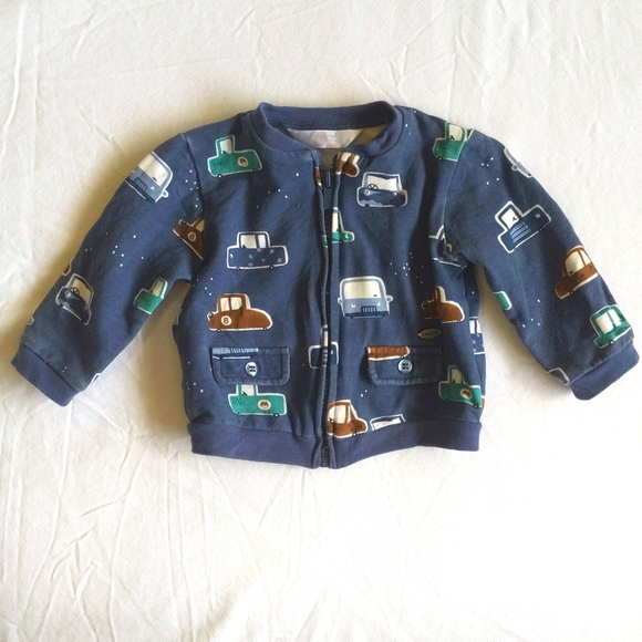 Mayoral Other - mayoral retro car print french terry bomber jacket 4-6 months baby boy